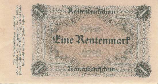 1 Rentenmark 1923 ro.154a F